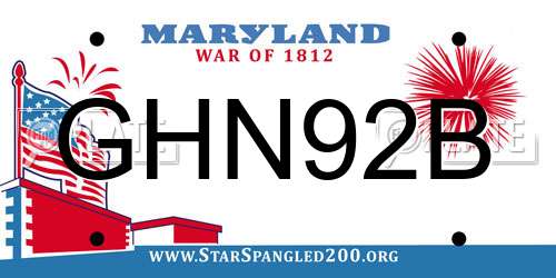 GHN92B Maryland License Plate