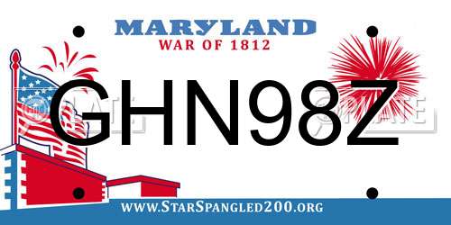 GHN98Z Maryland License Plate