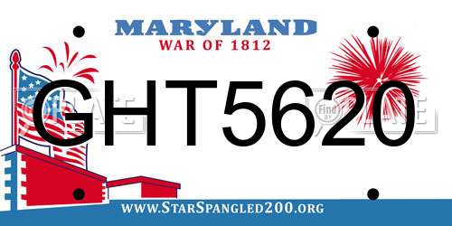 GHT5620 Maryland License Plate