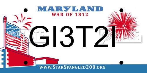 GI3T2I Maryland License Plate