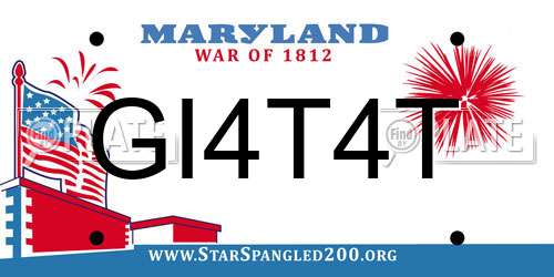 GI4T4T Maryland License Plate