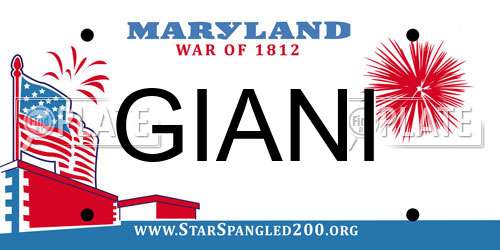 GIANI Maryland License Plate