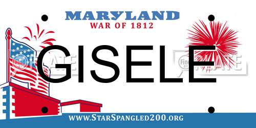 GISELE Maryland License Plate