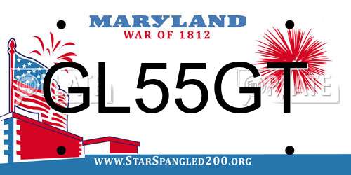 GL55GT Maryland License Plate