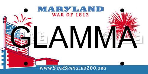 GLAMMA Maryland License Plate