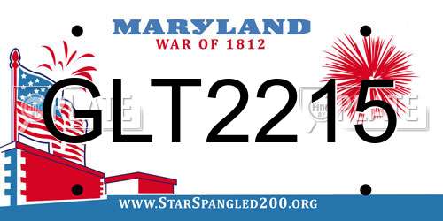 GLT2215 Maryland License Plate