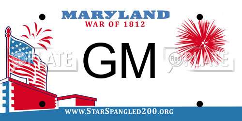 GM Maryland License Plate