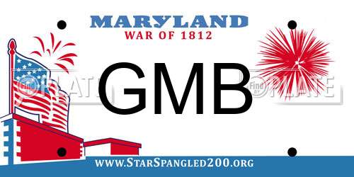 GMB Maryland License Plate