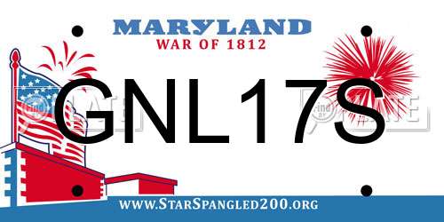 GNL17S Maryland License Plate