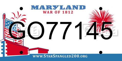 GO77145 Maryland License Plate