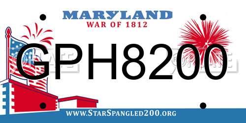 GPH8200 Maryland License Plate