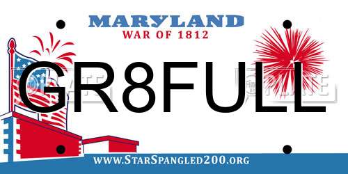GR8FULL Maryland License Plate