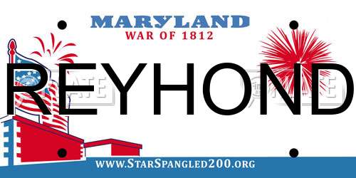 GREYHONDA Maryland License Plate