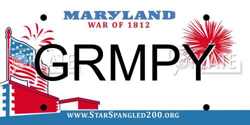 GRMPY Maryland License Plate