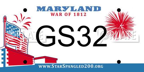 GS32 Maryland License Plate