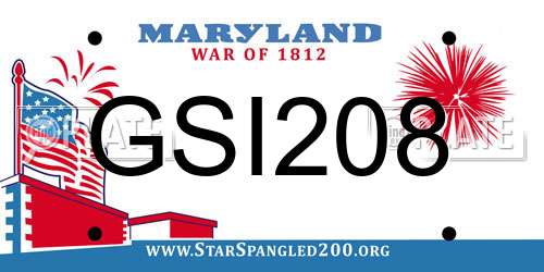 GSI208 Maryland License Plate