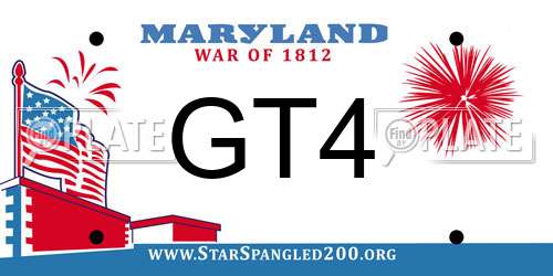 GT4 Maryland License Plate