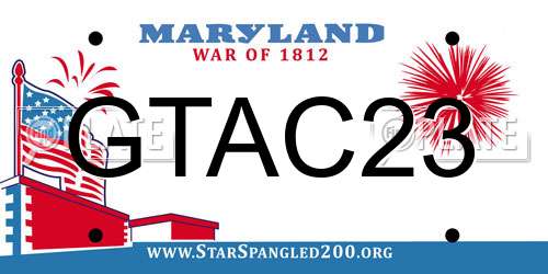 GTAC23 Maryland License Plate