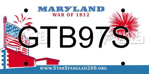 GTB97S Maryland License Plate