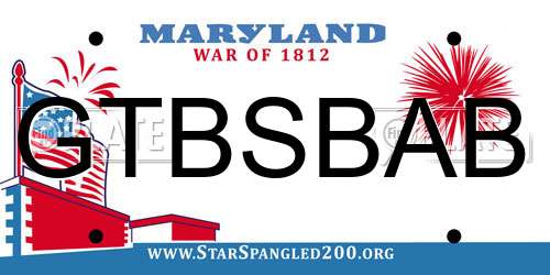 GTBSBAB Maryland License Plate