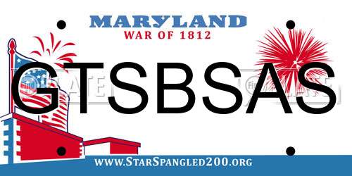GTSBSAS Maryland License Plate