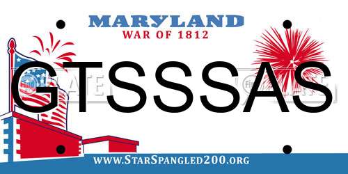 GTSSSAS Maryland License Plate