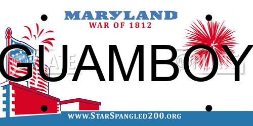GUAMBOY Maryland License Plate