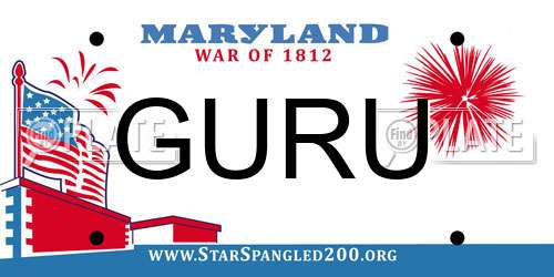 GURU Maryland License Plate