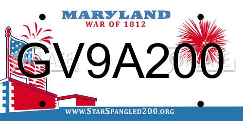GV9A200 Maryland License Plate