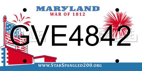 GVE4842 Maryland License Plate