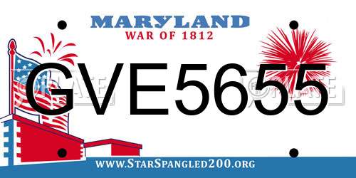 GVE5655 Maryland License Plate