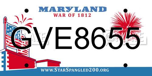 GVE8655 Maryland License Plate