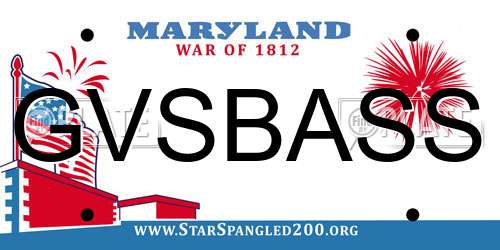 GVSBASS Maryland License Plate