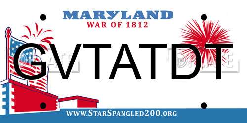GVTATDT Maryland License Plate