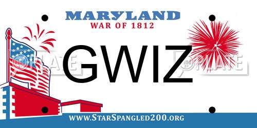 GWIZ Maryland License Plate