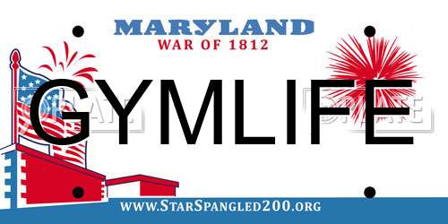 GYMLIFE Maryland License Plate
