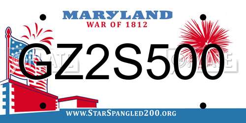 GZ2S500 Maryland License Plate