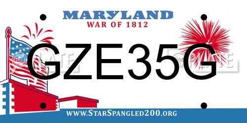 GZE35G Maryland License Plate