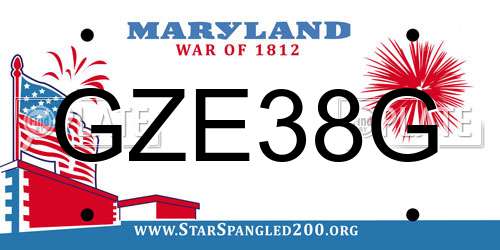 GZE38G Maryland License Plate