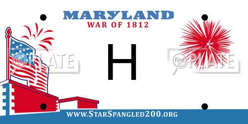 H Maryland License Plate