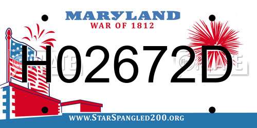 H02672D Maryland License Plate