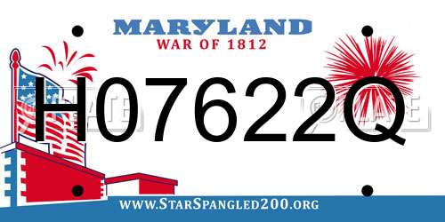 H07622Q Maryland License Plate