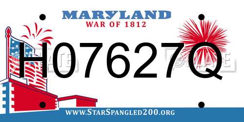 H07627Q Maryland License Plate
