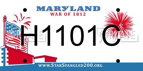 H1101C Maryland License Plate