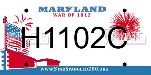 H1102C Maryland License Plate