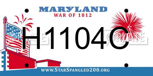 H1104C Maryland License Plate