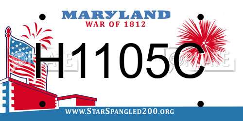 H1105C Maryland License Plate