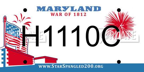 H1110C Maryland License Plate