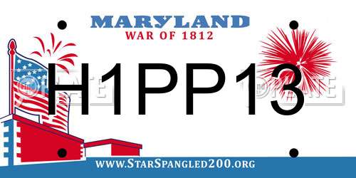 H1PP13 Maryland License Plate