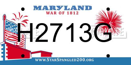 H2713G Maryland License Plate
